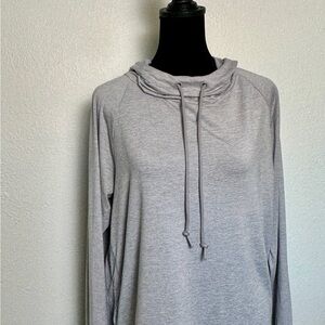 Athleta Light Gray Drawstring Hoodie